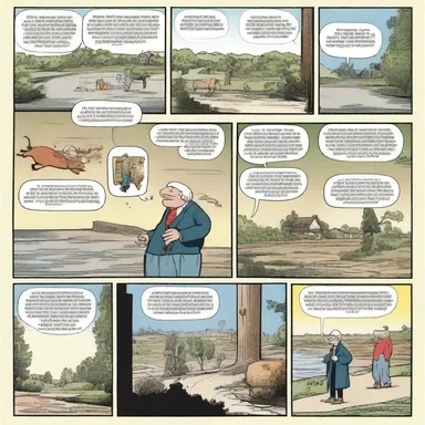 The comic strip showcased an ambler as the protagonist, meandering through different scenes and encountering amusing situations.