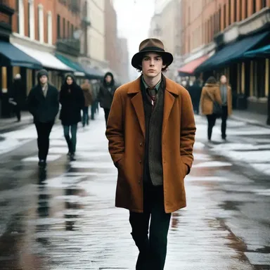The indie film portrayed the main character as an ambler, exploring the city streets and encountering interesting characters.