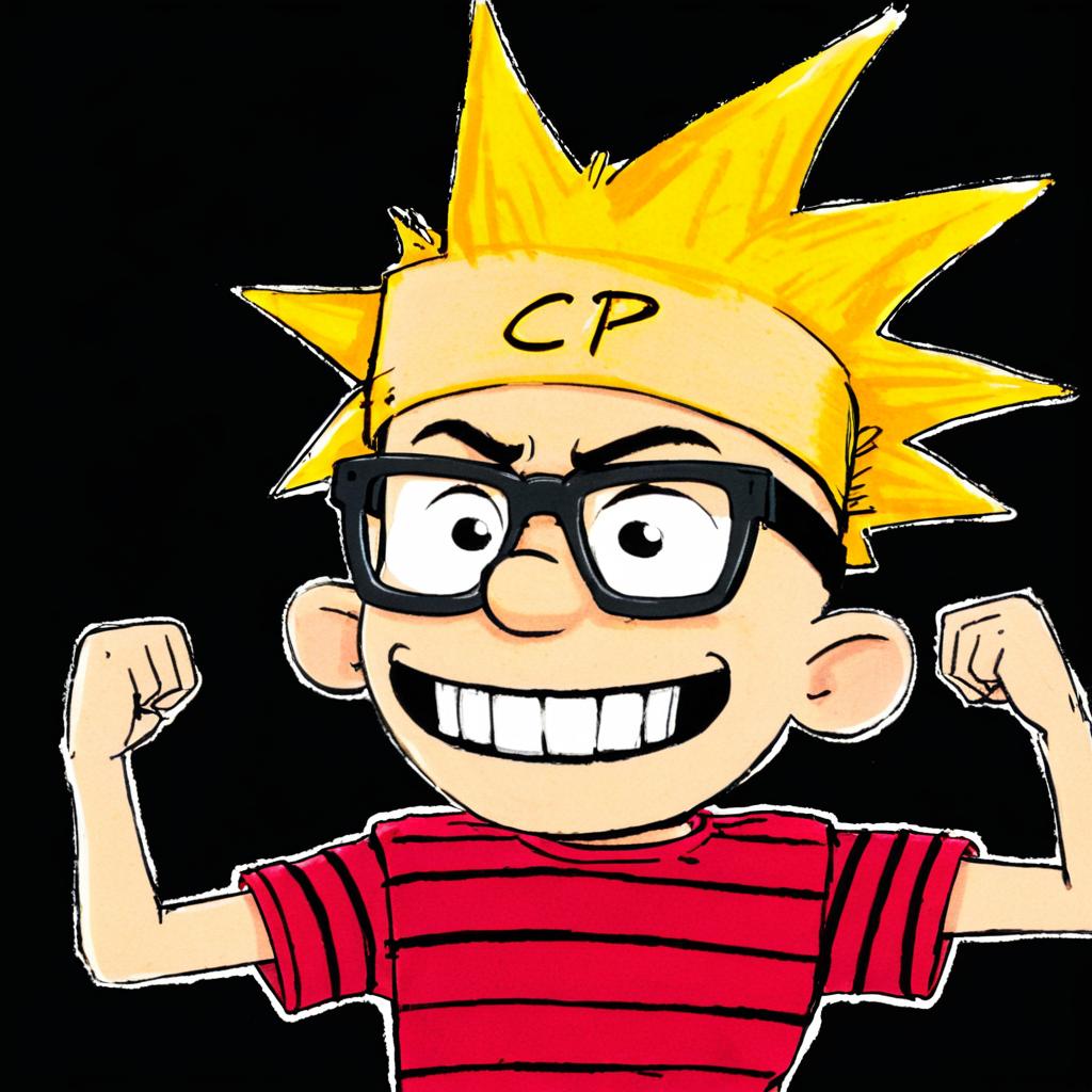 Vibrant Cartoon Boy: Joy in Every Sip!