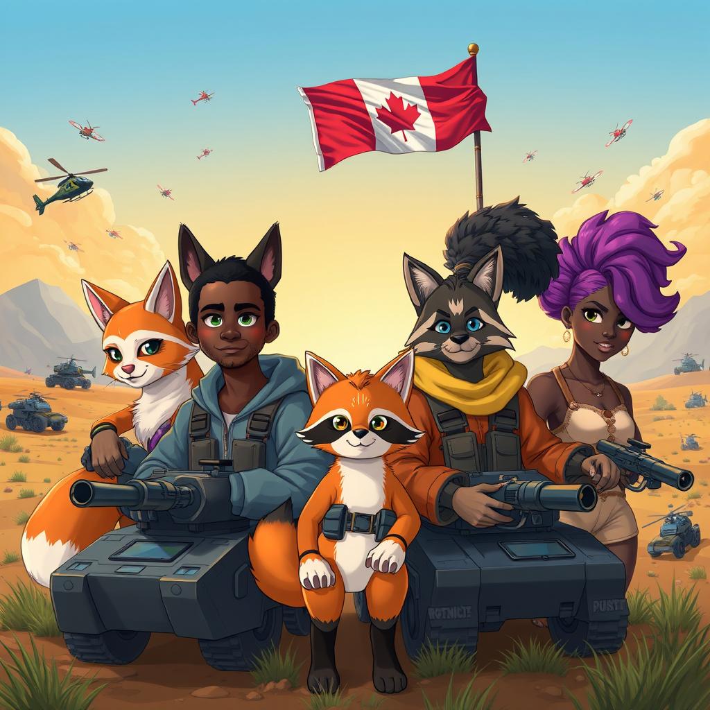 A portrait-style illustration depicting 'Kitty Kat Kingdom: War Against Asia