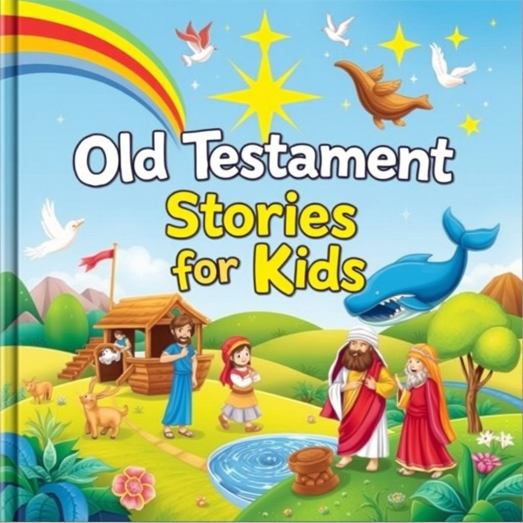 A beautifully illustrated children's book cover depicting a selection of stories from the Old Testament of the Bible