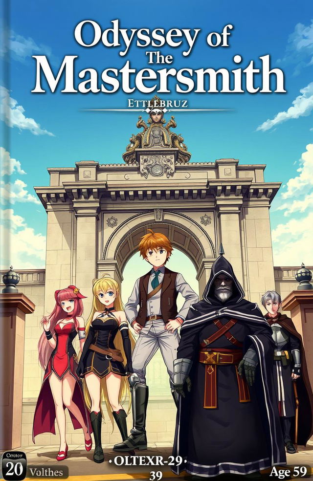 The cover of a book titled 'Odyssey of The Mastersmith' features a beautifully designed title at the top