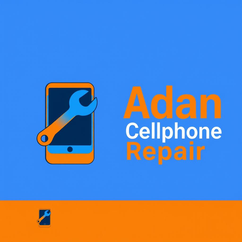 A modern and eye-catching logo design for 'Adan Cellphone Repair Service'