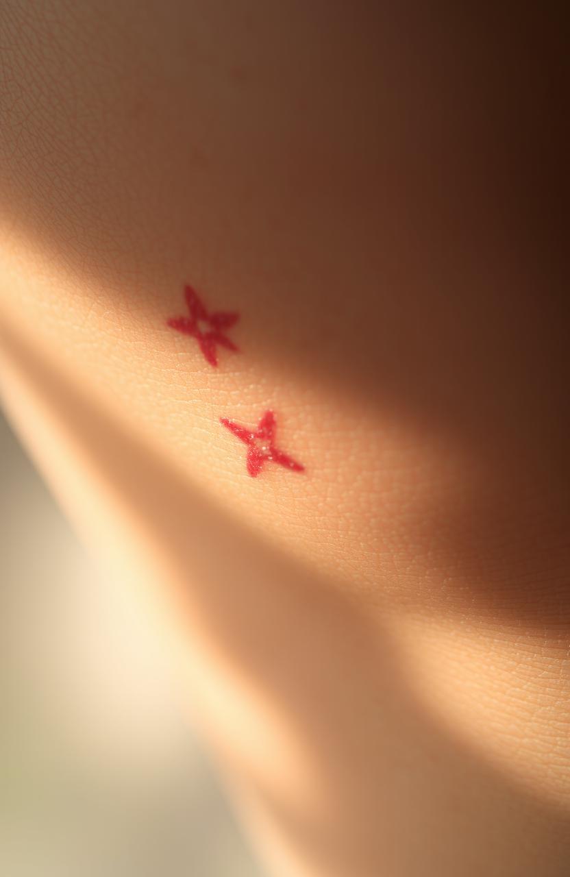 A close-up artistic representation of hidden scars, showcasing the texture of skin with subtle light and shadow effects