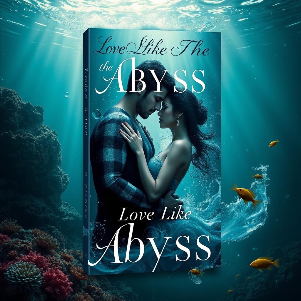 A striking book cover for 'Love Like The Abyss', encapsulating themes of deep emotion and mystery