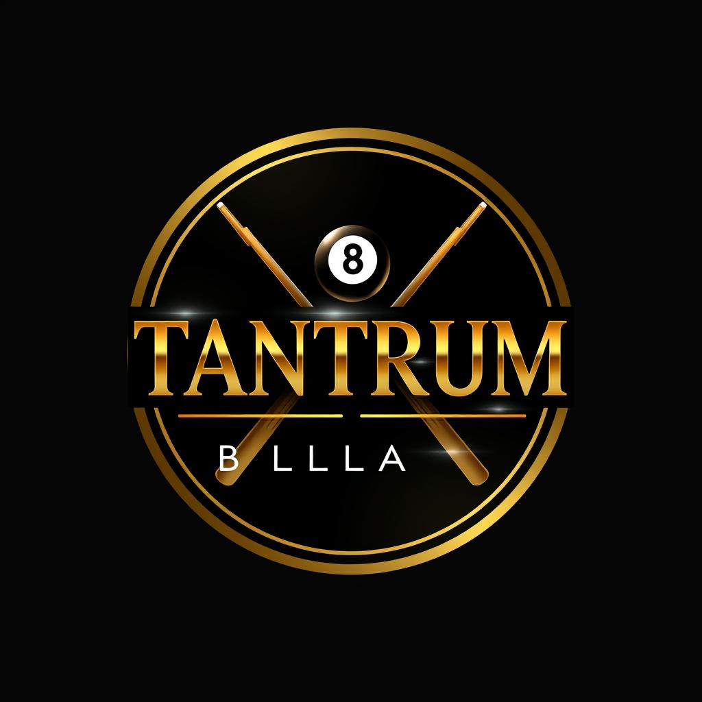 A luxurious logo design for a billiard business named ‘Tantrum Billiard’