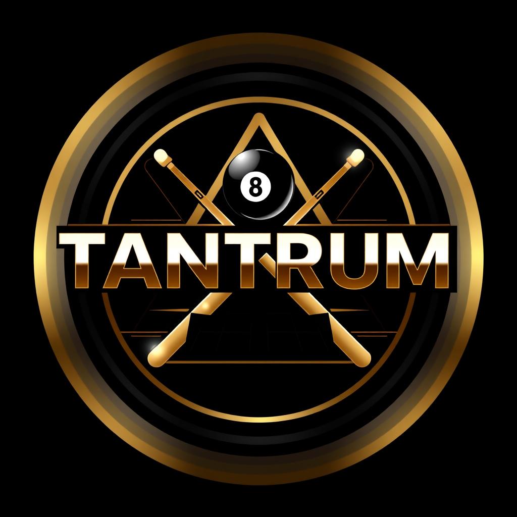 A luxury logo design for a billiard business named 'Tantrum Bola'