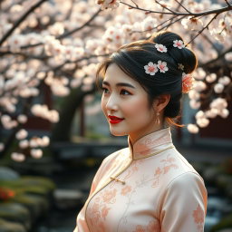 A stunning portrait of the well-known Chinese actress Zhao Yazhi, capturing her elegant beauty and grace