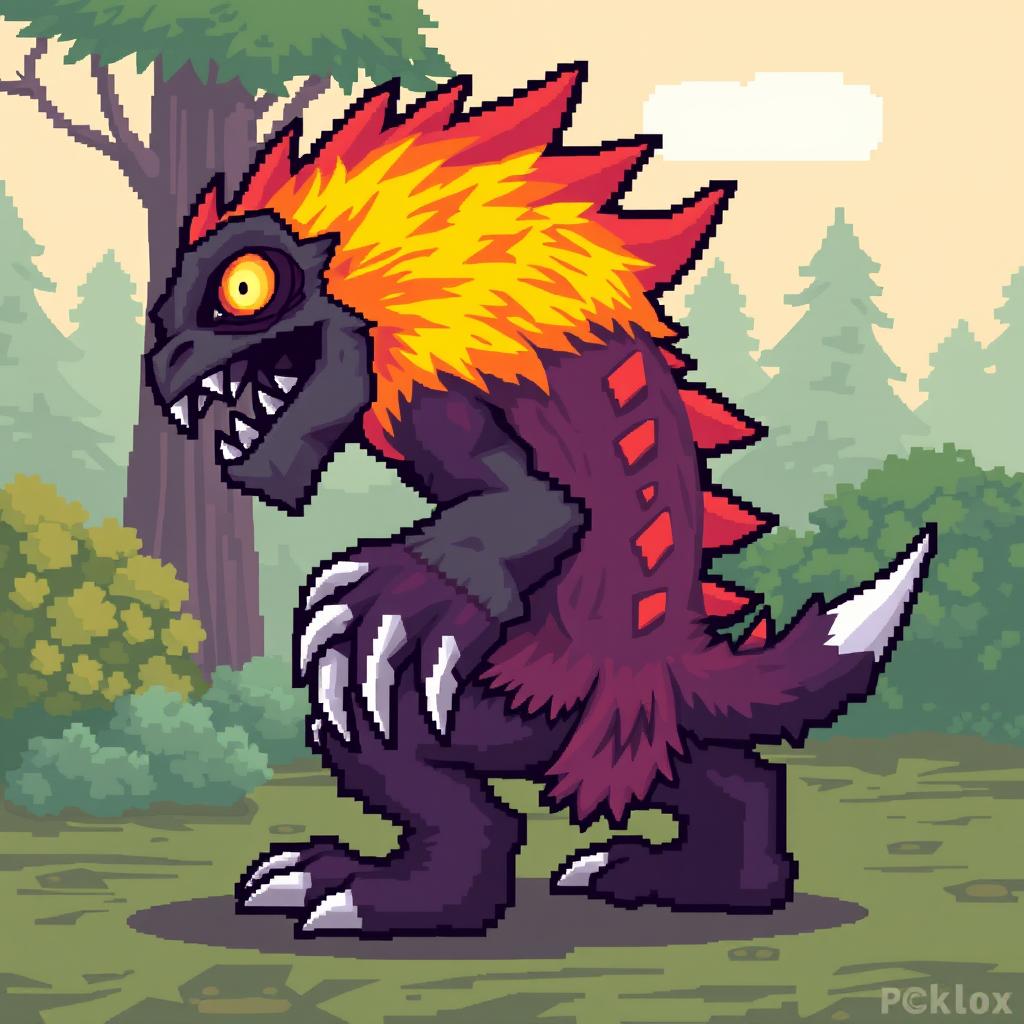 Unleash Creativity: 16-Bit Pixelated Monster
