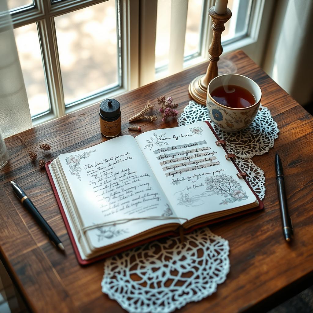 Unleash Your Creativity: Elegant Handwritten Diary