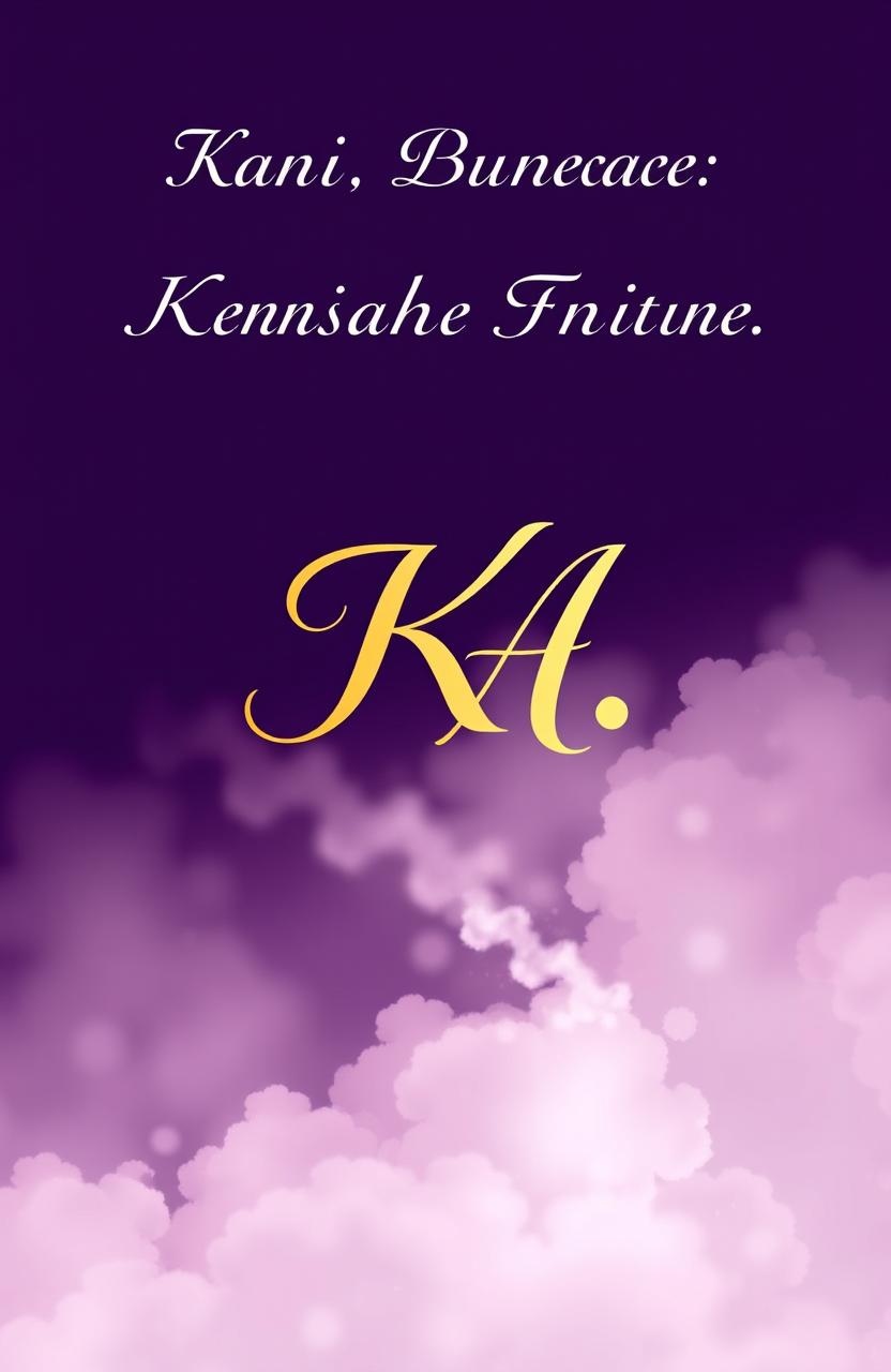 A book cover design featuring a soft gold 'K