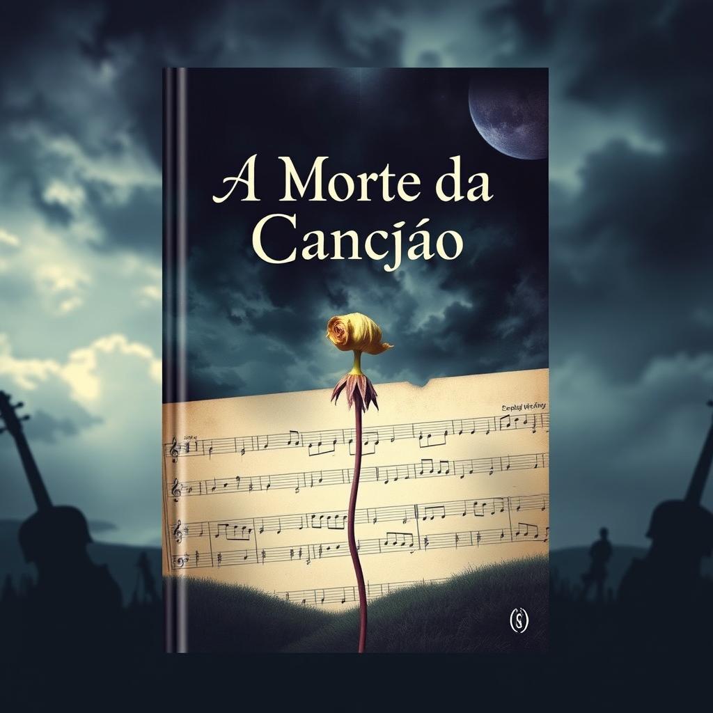 A captivating book cover design for 'A Morte da Canção'