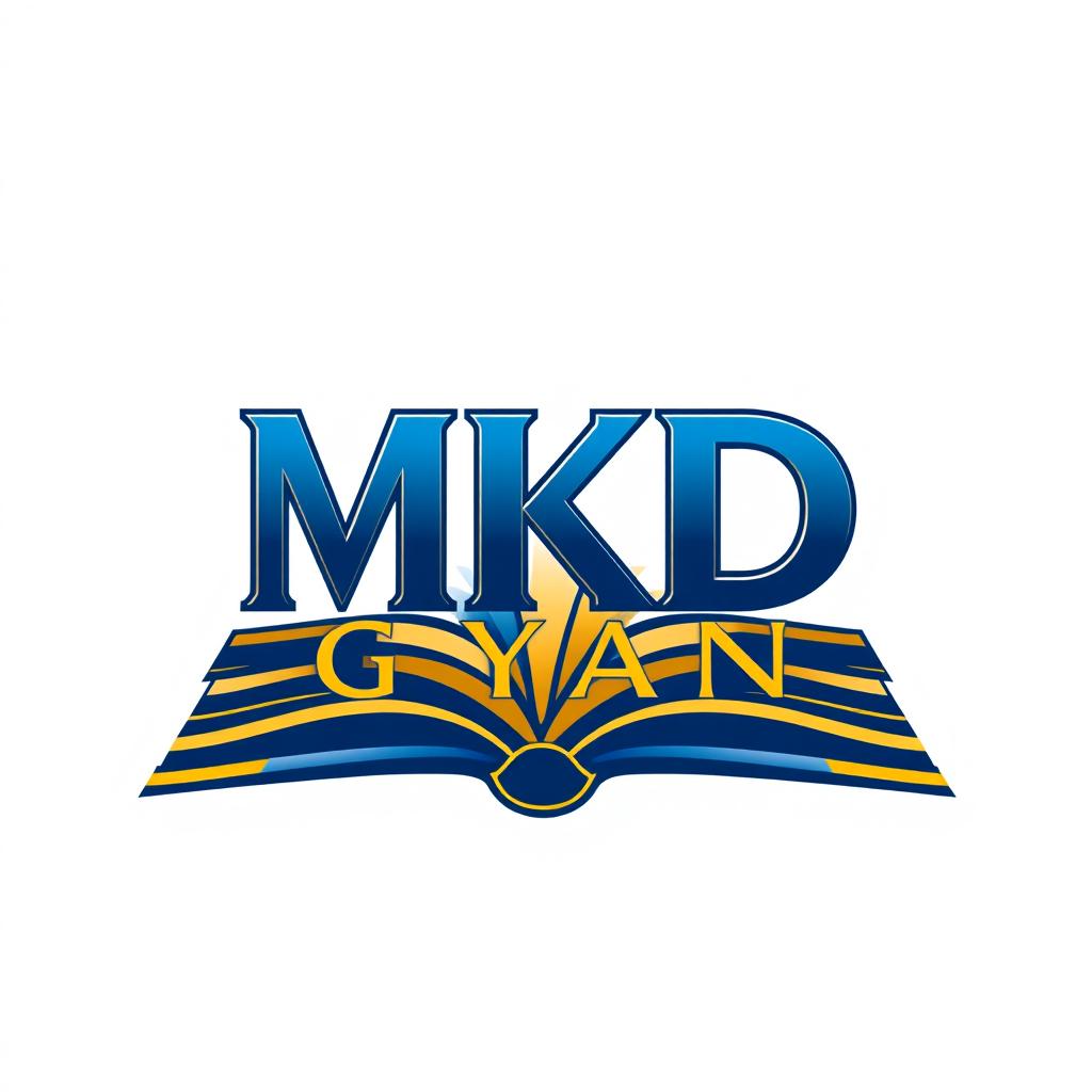 Logo design for 'MKD GYAN', featuring modern and sleek typography