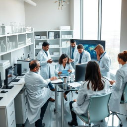 A professional, sleek office environment characteristic of a Contract Research Organization (CRO)