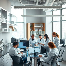 A professional, sleek office environment characteristic of a Contract Research Organization (CRO)