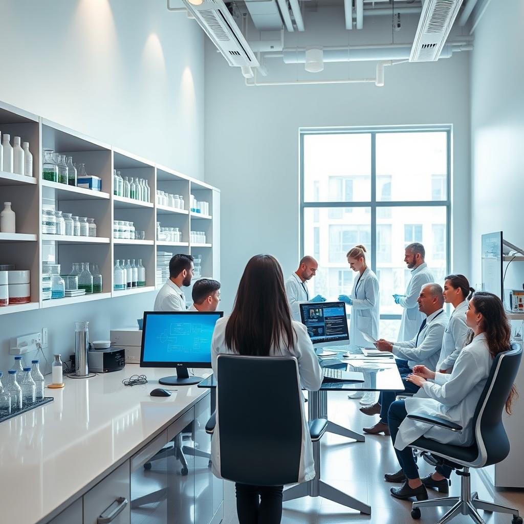 A professional, sleek office environment characteristic of a Contract Research Organization (CRO)
