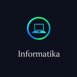 A modern and sleek logo design for an 'Informatics' subject