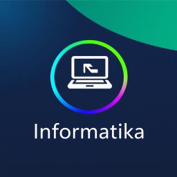 A modern and sleek logo design for an 'Informatics' subject