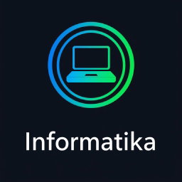 A modern and sleek logo design for an 'Informatics' subject