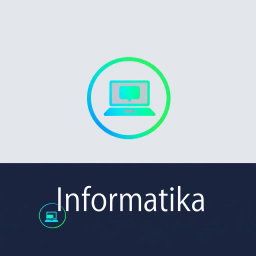 A modern and sleek logo design for an 'Informatics' subject