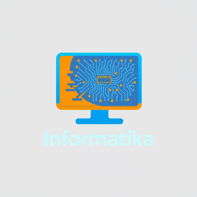 A contemporary and dynamic logo design for an 'Informatics' subject