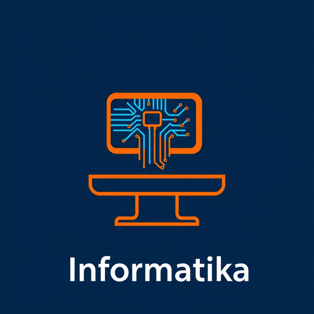 A contemporary and dynamic logo design for an 'Informatics' subject