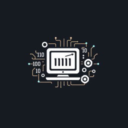 A logo design for the subject of Informatics, featuring a stylized computer as the central element