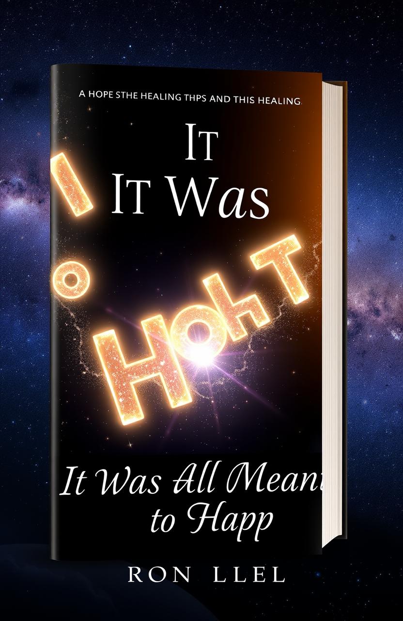 A book cover design titled 'It Was All Meant to Happen', featuring the theme of hope and healing