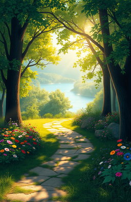 A serene landscape depicting a beautiful journey of hope and healing, inspired by the theme of 'It was all meant to happen' by Snehal