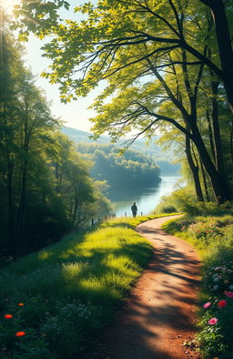 A serene landscape depicting a beautiful journey of hope and healing, inspired by the theme of 'It was all meant to happen' by Snehal