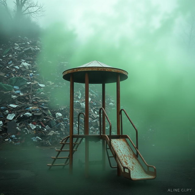 Eerie Playground: A Haunting Vision