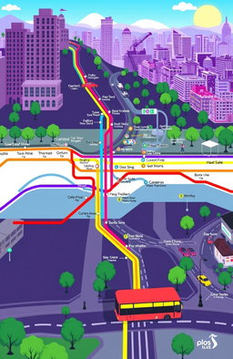 Discover the City: Illustrated Metro Map