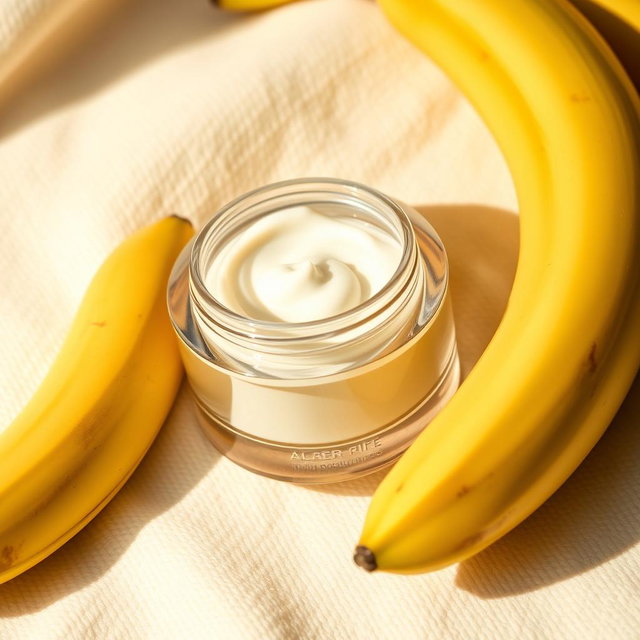 A beautiful cosmetic facial moisturizing cream jar with a glossy, elegant design, placed on a soft, textured background