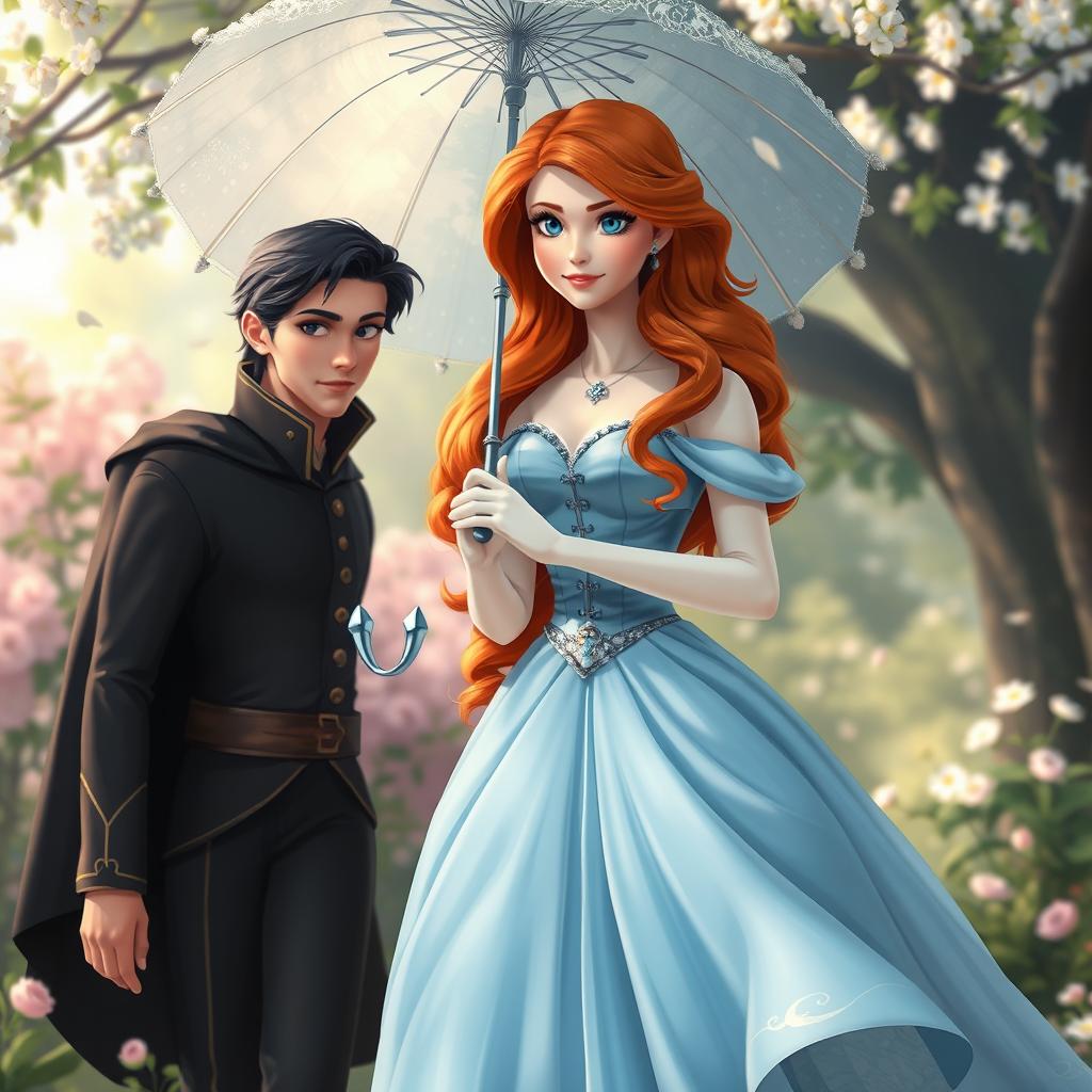 Elegant Princess with Copper Hair