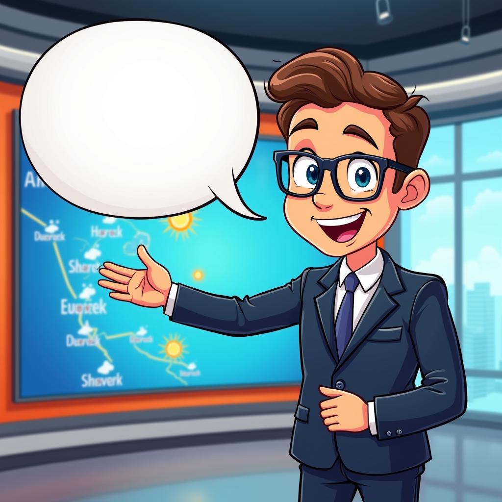 Animated Weatherman in Action