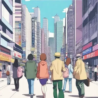 In the popular anime series, the characters often ambulate gracefully through bustling cityscapes.
