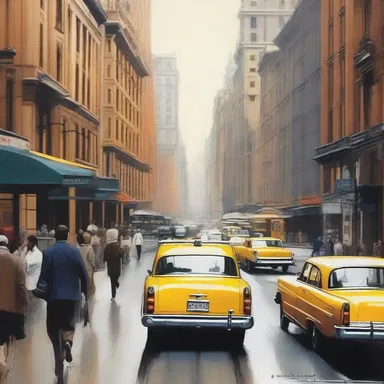 The artist's depiction of city streets captured the essence of urban ambulation in a mesmerizing way.
