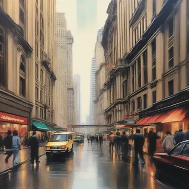 The artist's depiction of city streets captured the essence of urban ambulation in a mesmerizing way.