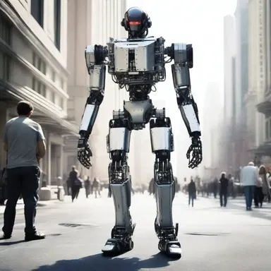 In the futuristic sci-fi novel, people used advanced robotic exoskeletons to ambulate effortlessly and cover large distances in a short time.