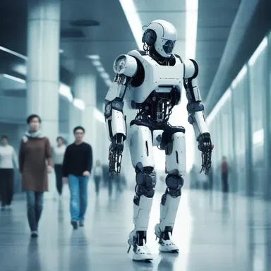 In the futuristic sci-fi novel, people used advanced robotic exoskeletons to ambulate effortlessly and cover large distances in a short time.