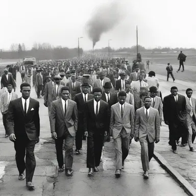 During the American Civil Rights Movement, peaceful protesters bravely ambulated across the Edmund Pettus Bridge in Selma, Alabama.