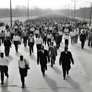 During the American Civil Rights Movement, peaceful protesters bravely ambulated across the Edmund Pettus Bridge in Selma, Alabama.