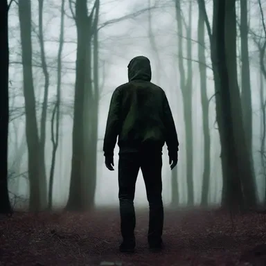 In the horror movie, the protagonist desperately ambulated through a dark and eerie forest, pursued by a supernatural creature.