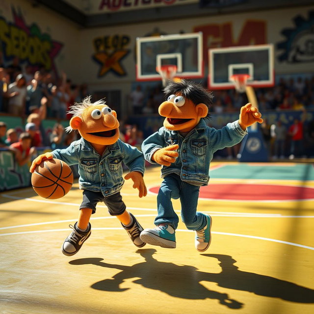 Adorable Puppet Bears Hit the Court!