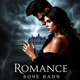 A captivating book cover featuring a handsome, dark, and sensual man with an irresistible charm, gently placing his hand on the neck of a stunning woman