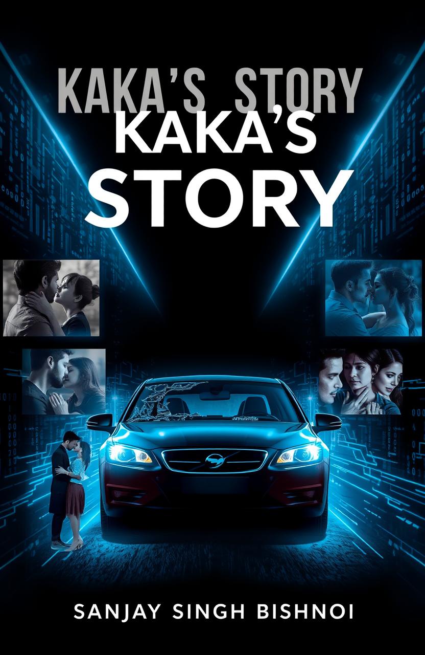 A captivating book cover design featuring the title "Kaka's Story" prominently at the top in bold, modern typography