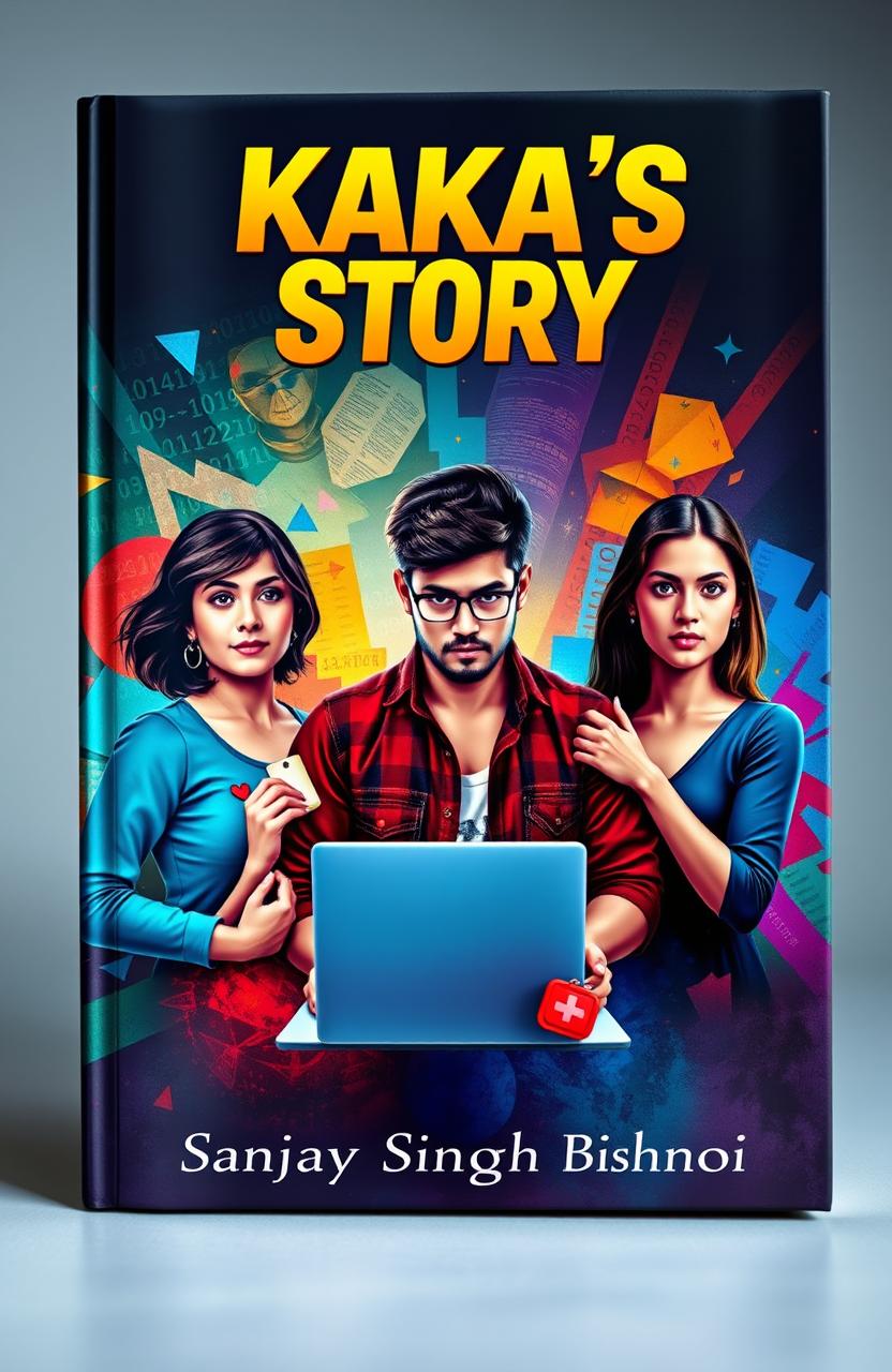 The cover page features an intriguing design with three main characters