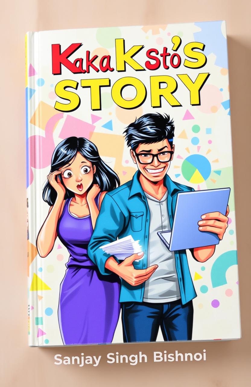 A vibrant book cover featuring three central characters
