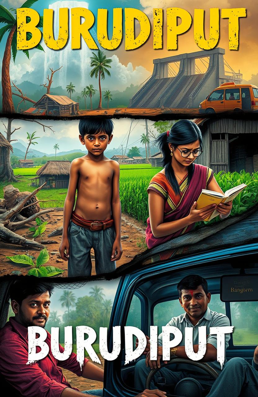 A dramatic and emotional scene capturing the essence of the story 'BURUDIPUT'