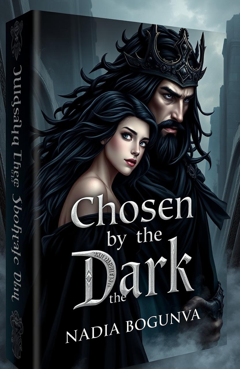 A captivating book cover for a story inspired by Greek mythology, titled 'Chosen by the Dark'